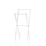 Aqa Design portasciugamani bagno portasciugamani, nr2 aste, salvaspazio, montaggio a muro, facile da installare, ideale per arredare - Trasparente - 38x38x80 cm