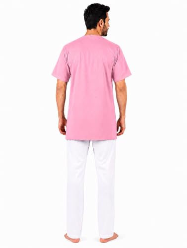 Image of Men's Cotton Halfsleeve Short Kurta for Summer