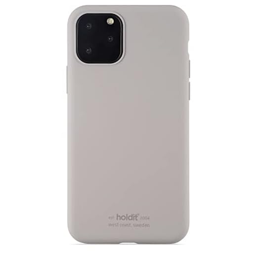 Holdit Silikonskal till iPhone 11 Pro (5,8”) - Ultra tunt Silikonskal (0,8mm) - Skyddar hela mobilen, förhöjd kamerakant - Taupe