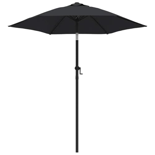 Parasol de jardin blanc sable et gris foncé pour sublimer votre balcon