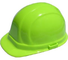 Inexpensive OSHA Hard Hat Kits - Omega 2 Cap Style with pin lock suspensions and Hard Hat Tote - Hi-Viz Lime