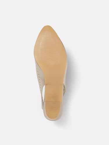 Image of Marc Loire Women Pointed Toe Block Heel Sandal for Office Wear