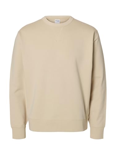 Sweat à col rond homme Crew Neck Slhrelaxluke Ls en coton