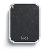 Télécommande Nice Era ON4E ON4 – Émetteur Portail et Porte de Garage – 4 Canaux, Fréquence 433,92 MHz, Noir/Blanc – Compatible Motorisation Nice