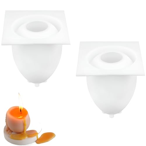 2 moldes de silicona para huevos, formas 3D de silicona para chocolate y velas, regalos de Pascua