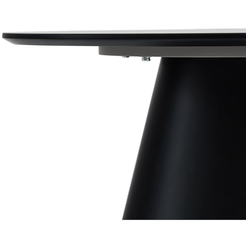Table basse ronde 80cm aspect marbre gris pour un salon chic et sans angle