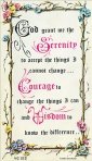 Serenity Prayer ~ Verse Card ~ Plastic Wallet