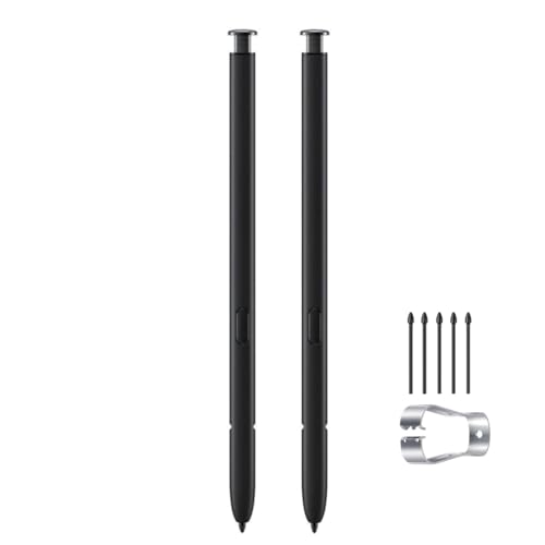2PCS Galaxy S22 Ultra S Pen (Without Bluetooth) Replacement Compatible Galaxy S22 Ultra Stylus Pen + Replacement Tips/Nibs (Phantom Black)
