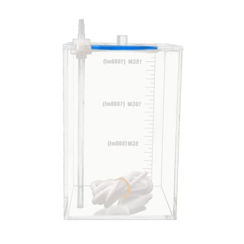 Image of Aquarium Choice Acryli Made Liquid Storage Bucket Dosing Pump Reservoir Container (4.25 * 4.25 * 6.5 Inch;1500ml /1.5L（Blue Version)
