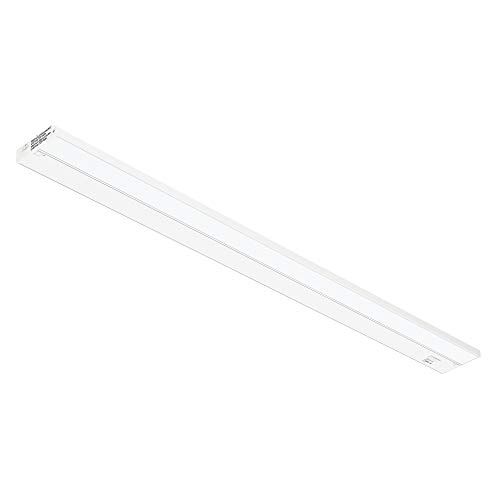 GETINLIGHT 40-inch 3 Color Levels LED Under Cabinet Lighting, Hardwired or Plugged-in, Selectable White 2700K/3000K/4000K, Dimmable, White Finished, IN-0210-5