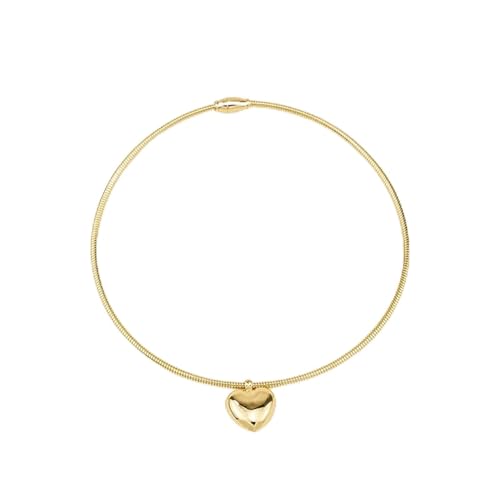 Pendentif cœur collier ajustable en maille serpent le cadeau idéal pour elle