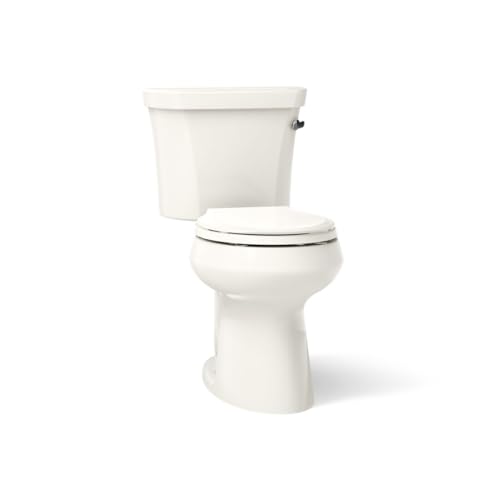Kohler K-5481-RA-96 Highline Comfort Height Two-Piece Round-Front 1.28 gpf Toilet with Class Five Flush Technology and Right-Hand Trip Lever Biscuit