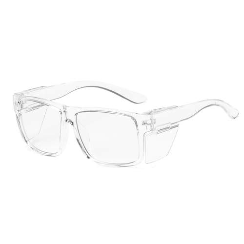 UV400 Photochromic Safety Glasses with Removable Side Shields, Blue Light Blocking