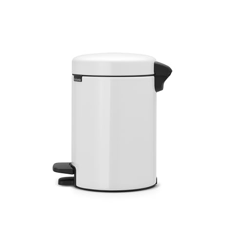 Brabantia 112126 Pedal Bin newIcon with Plastic Inner Bucket, 3 L-White