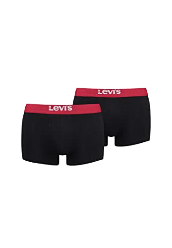 Levi's Herren Trunk Underwear, Black/Red, XL – Ansicht 1