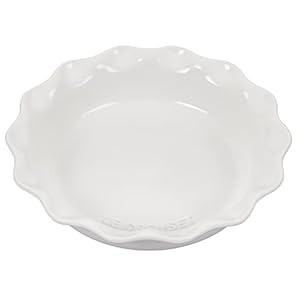Le Creuset Stoneware 9″ Heritage Pie Dish, White