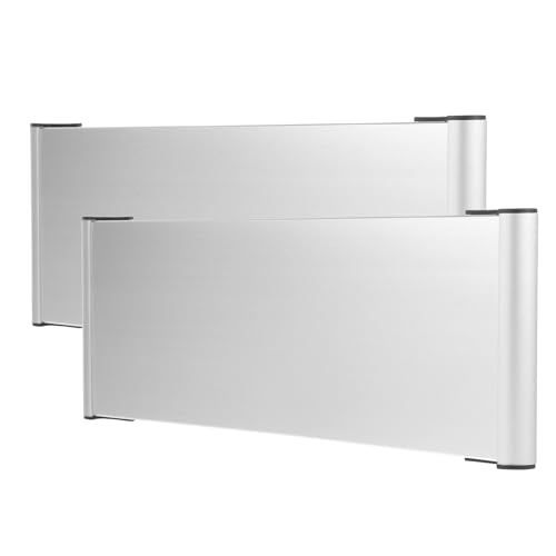 SUPVOX Placa de Señalización para Puerta Oficina 12x28 Cm Aluminio Anodizado, Soporte Negro para Letreros Comerciales, Pack 2 Unidades, Adecuado para Señalización Hospitalaria y Escolar