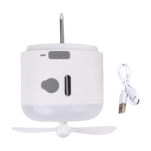 CARISSETT 4イン1 キャンプライトファン USB充電フックとLEDライト付き 屋外用 テントシーリングファン 寮のファン