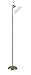 Adesso 3677-22 Swivel Torchiere, 71.5 in., 100W Incandescent, 26W CFL, Brushed Steel, 1 Torch Floor Lamp