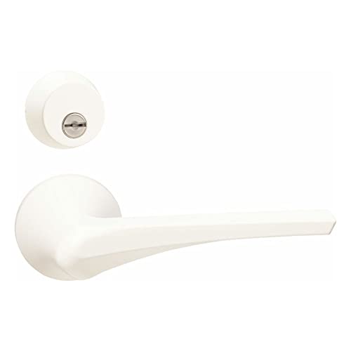 永大産業 EIDAI (エイダイ) スキスムS スキスムT TDB-CC11WM1 レバーハンドル ホワイト 11WM型 シリンダー錠 丸座タイプ キー3本同梱