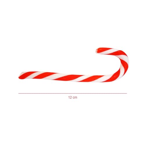 MC-Trend Zuckerstangen 12 Stück – Essbare Weihnachtsdeko mit Pfefferminz-Geschmack, ideal als Baumschmuck und festliche Süßigkeit zu Weihnachten (12er Set)