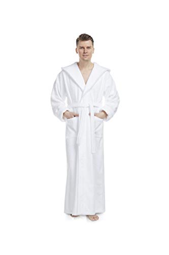 Arus Men's Hood'n Full Ankle Length Hooded Turkish Cotton Bathrobe4