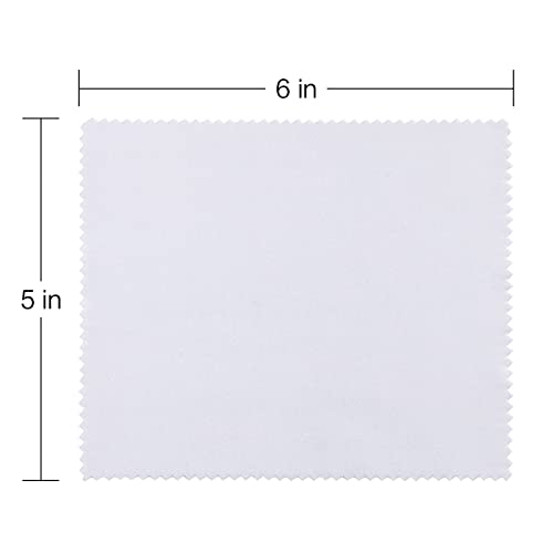 Eyeglass Cleaning Cloth Glasses Cleaner 12Pack Microfiber Lens Cleaner Eyewear Sunglass Wipes for Glass Jewelry Screen Camera Lint Free Thick 5x6 Inch (White, 5x6)
