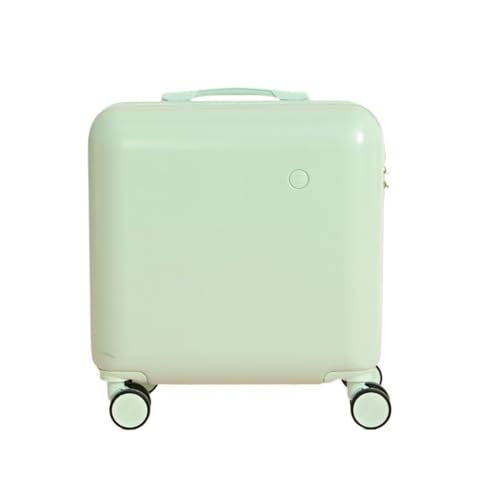 Luggage Sets Solid Color Small Portable Silent Universal Wheel Carry On Trolley Case Travel Suitcase Password Box Suitcase(Green,18IN_NO HADBAG)