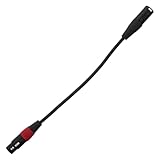 UPKOCH Xlr Audiokabel 3 polige Buchse 5 poliger Stecker 03m symmetrisches Vollkupfer Patchkabel mit doppelter Aluminiumfolienabschirmung für Studio und Mikrofon