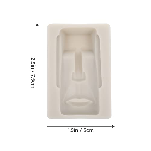 Moai Cake Silicone Ice Cubes Chocolate Moulds Easter Island Moai Head Stone Statue Shape Ice Cubes Trays Non Stick Cake Baking Molds For Diy Chocolate Candy Soap A #TOP6