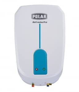 Polar Refresha Pro 3KW Instant Water Heater - 3 Litre | Geyser with Anti-Rust Tank, Shock Corrosion Proof Body | Energy-Efficient with Advanced Safety | For Home, Kitchen, Offices, bathroom - White