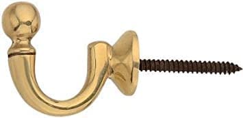 CARBON Brass Wall Hanger Hook Hanging Bell Diya Bathroom Cloth Hooks Wall Hooks Rail for Hanging Swings and Keys Hook for Decoration - Pack of 4 (Gold, 300grams) (B0C3D385GK) Amazon Price History, Amazon Price Tracker