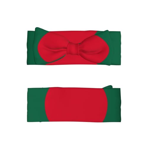 Flag of Bangladesh Baby Headbands Soft Nylon Hairbands with Stretchy Bows Girls Hair Accessories for Newborn Infant Toddler Kids2