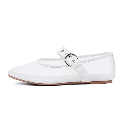 Image of Ballet Flats Mesh Shoes for Women Mary Janes Flats | Wide Feet Options, Woven Mesh Flats, Soft Cushion, Comfortable Ballerina Flats, Casual, Dress Shoes, Daily, Work, Versatile