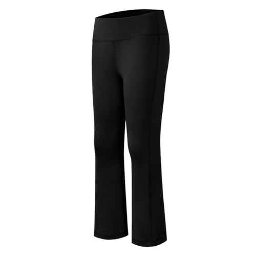 Mirawise Girls Leggings Flare Yoga Pants with Pocket Running Athletic Sports High Waist Active Skinny Tights for 6-13Y