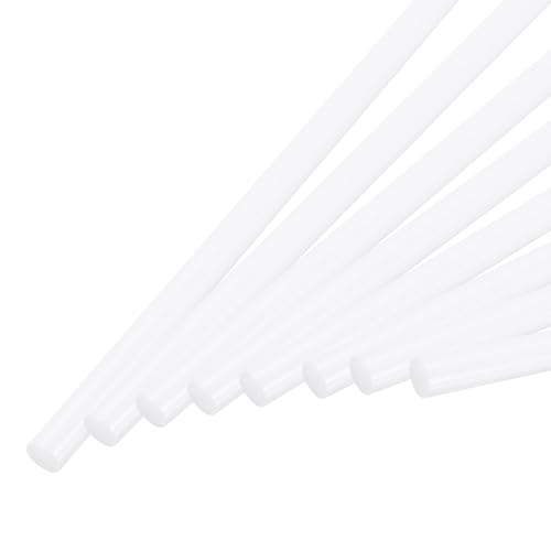 Image of MECCANIXITY ABS Plastic Rod Round Solid Bar 8mm x 300mm White for DIY Model Material, Architectural Model Making, DIY Sand Table, Pack of 10 Pcs