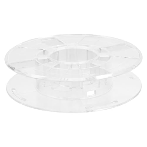 VILLCASE Soporte para Cable de Extensión Carrete Transparente y Rueda Plástica Ligera para Almacenamiento y Uso Cómodo en Cableado Eléctrico y Cable Impresora USB