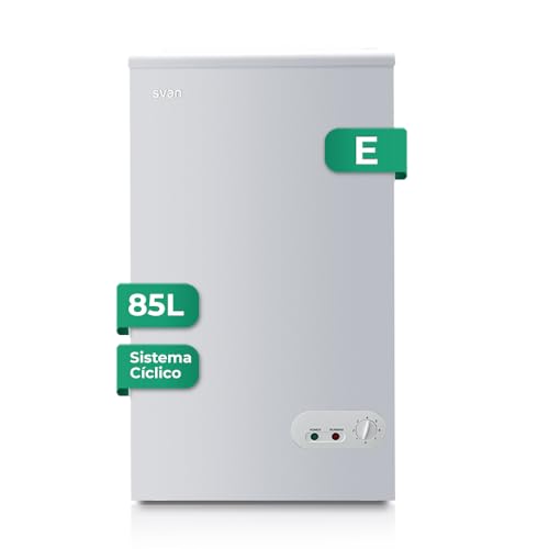 Svan Congelador horizontal Horeca Blanco SVCH101FS. Capacidad 85 Litros, 2 Cestas, Bajo nivel Sonoro, Eficiencia Energética Clase E