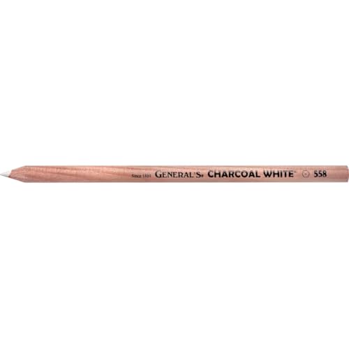 Lápices de Carboncillo Blancos General's Paquete x12 miniatura 1