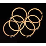 5 Pieces 3 Inch Wooden Embroidery Hoops Adjustable Bamboo Circle Cross Stitch Hoop Ring Bulk Wooden Round Embroidery Hoop for Art Craft Handy Sewing and Christmas Decoration-image-12