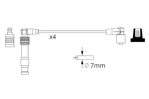 Cable de encendido Bosch para renovar el sistema de arranque en kit de 4 5