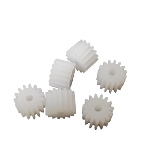 BELTXTROPHE 10pcs 102A Plastic Gear 0.8 Module 10 Teeth Cylindrical Gear 1.95mm Bore 0.8M 10T Straight Teeth Gear 2mm Tight Fit Pinion Industry