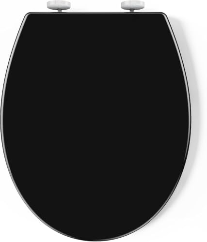Pipishell Klodeckel Schwarz mit Absenkautomatik, Schnellverschluss, schwarz