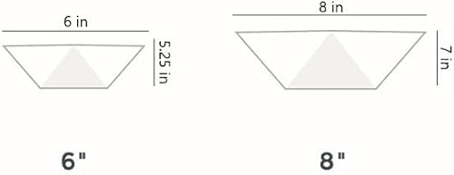 Miniatura 6 de The HC Companies Cuenco decorativo de plástico facetado para suculentas de 6 pulgadas, maceta decorativa de interior con agujero de drenaje,