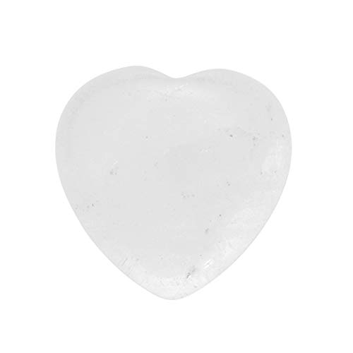 JOVIVI Clear Quartz Heart Worry Stones Anxiety Palm Stone Pocket Crystal Healing Chakra Stress...