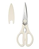Kitchen Scissors for Food, HUNTER.DUAL Heavy Duty Come Apart Poultry Shears for Cooking, All Purpose for Cutting Chicken, Meat, Fish & Vegetables (Cream, 8.35 Inch)