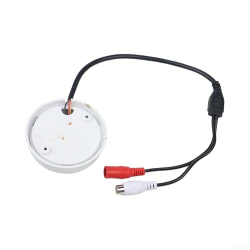 Image of Compact Security Mic for IP Camera and AHD DVR - Wired Sound Pickup Kit with Noise Reduction for Outdoor Monitoring Equipment White