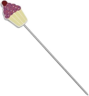 ZhungZaoh Garden Decoration Metal Rust Cake Tester Stainless Steel Cake Skewer Kitchen Cake Tester Probe Pin Needle Reusable Long Metal Baking Pimple Tool (As Shows, One Size)