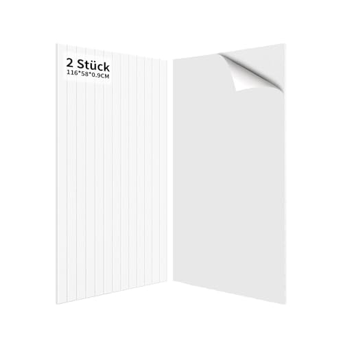 AsmeSonic Akustikplatten Selbstklebend 2 Stück 116x58x0 9cm Akustikpaneele Wandpaneele 1 35 Schallabsorberung & Wanddekoration für Tonstudio Gaming Home Studio Weiß
