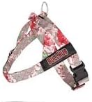 BULLHUG Adjustable Dog Harness– No Pull, No Choke – for English Bulldogs, French Bulldogs, Pugs & Broad-Chested Breeds – Easy, Safe Walks (Pink Floral, Large)